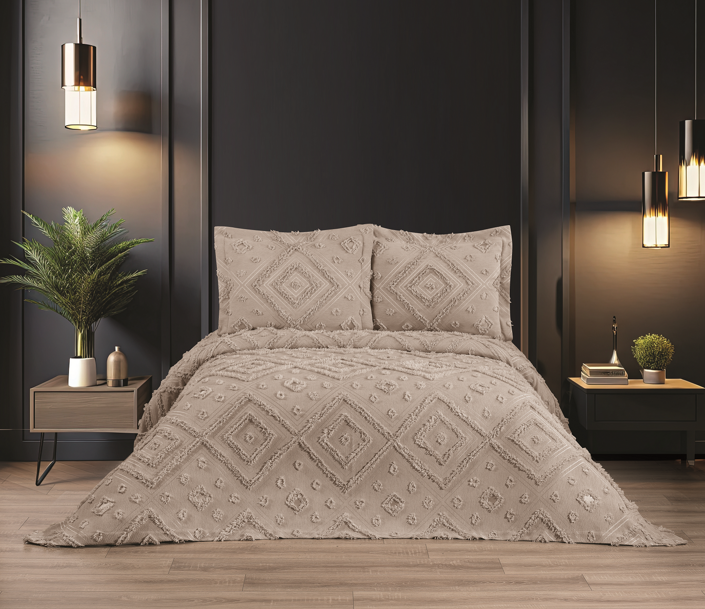 KC Home Dora Двойное покрывало из синели 240x260