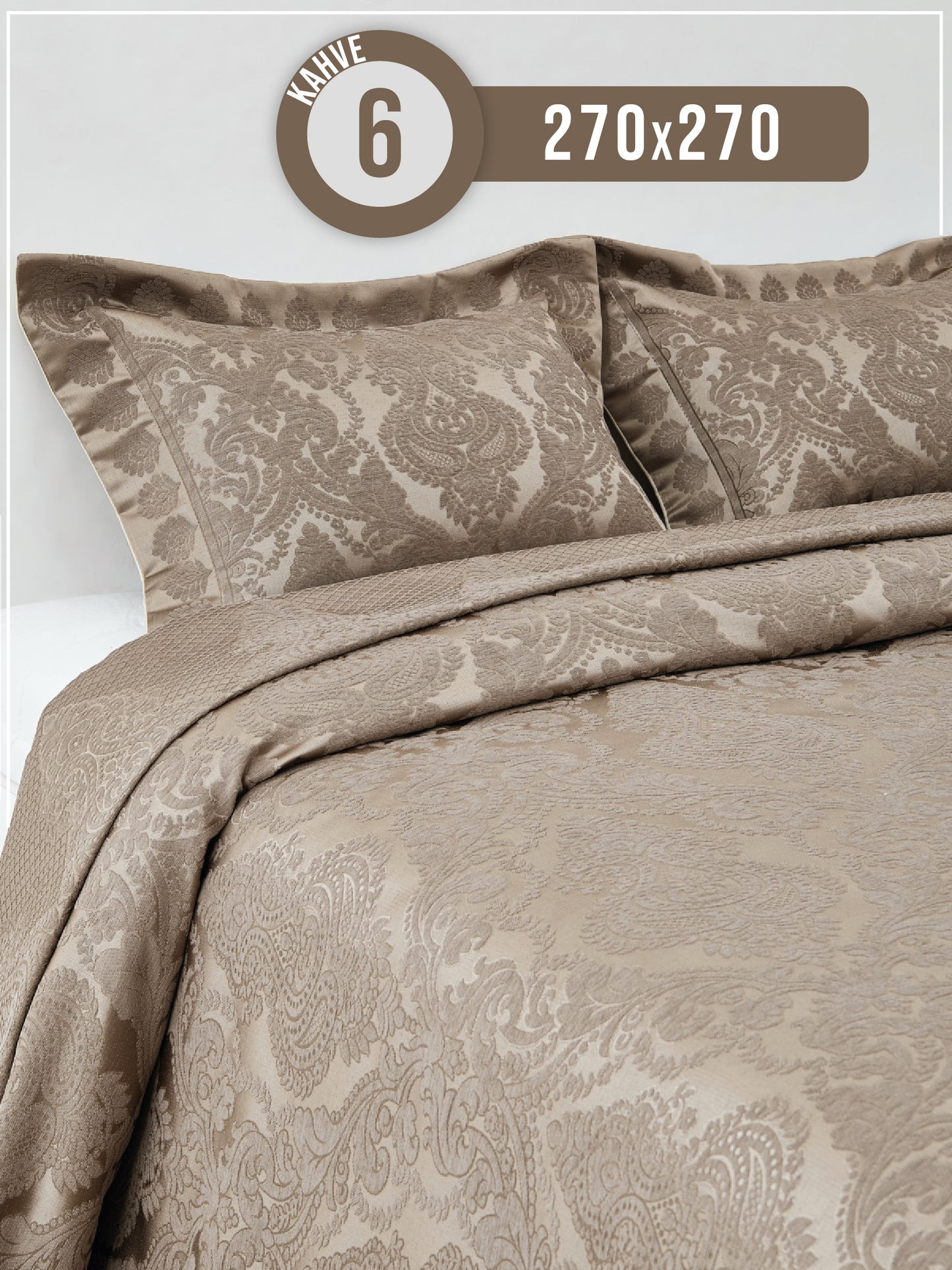 KC Home Aden Double French Lace Chenille Bedspread 260x260