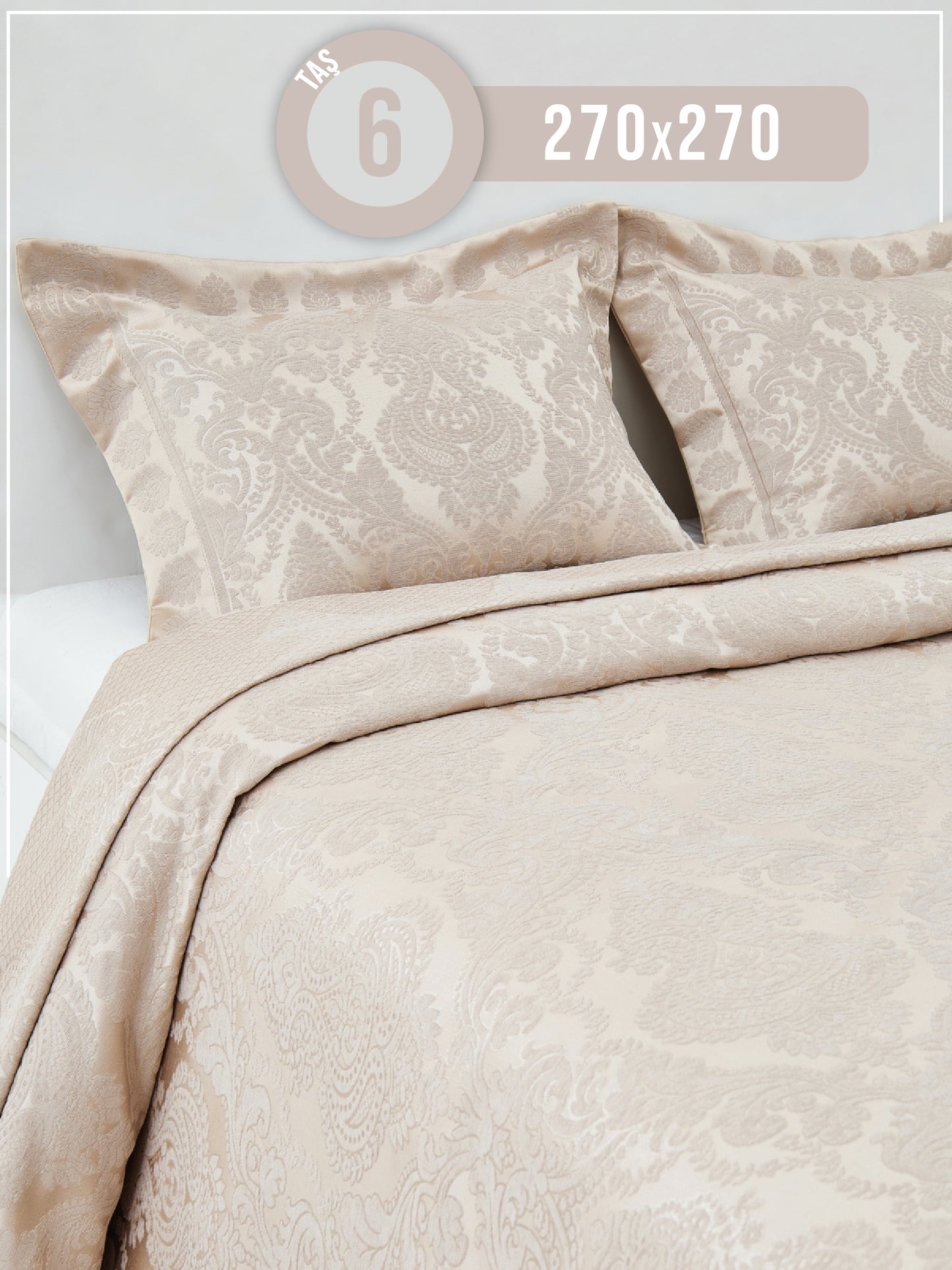 KC Home Aden Double French Lace Chenille Bedspread 260x260