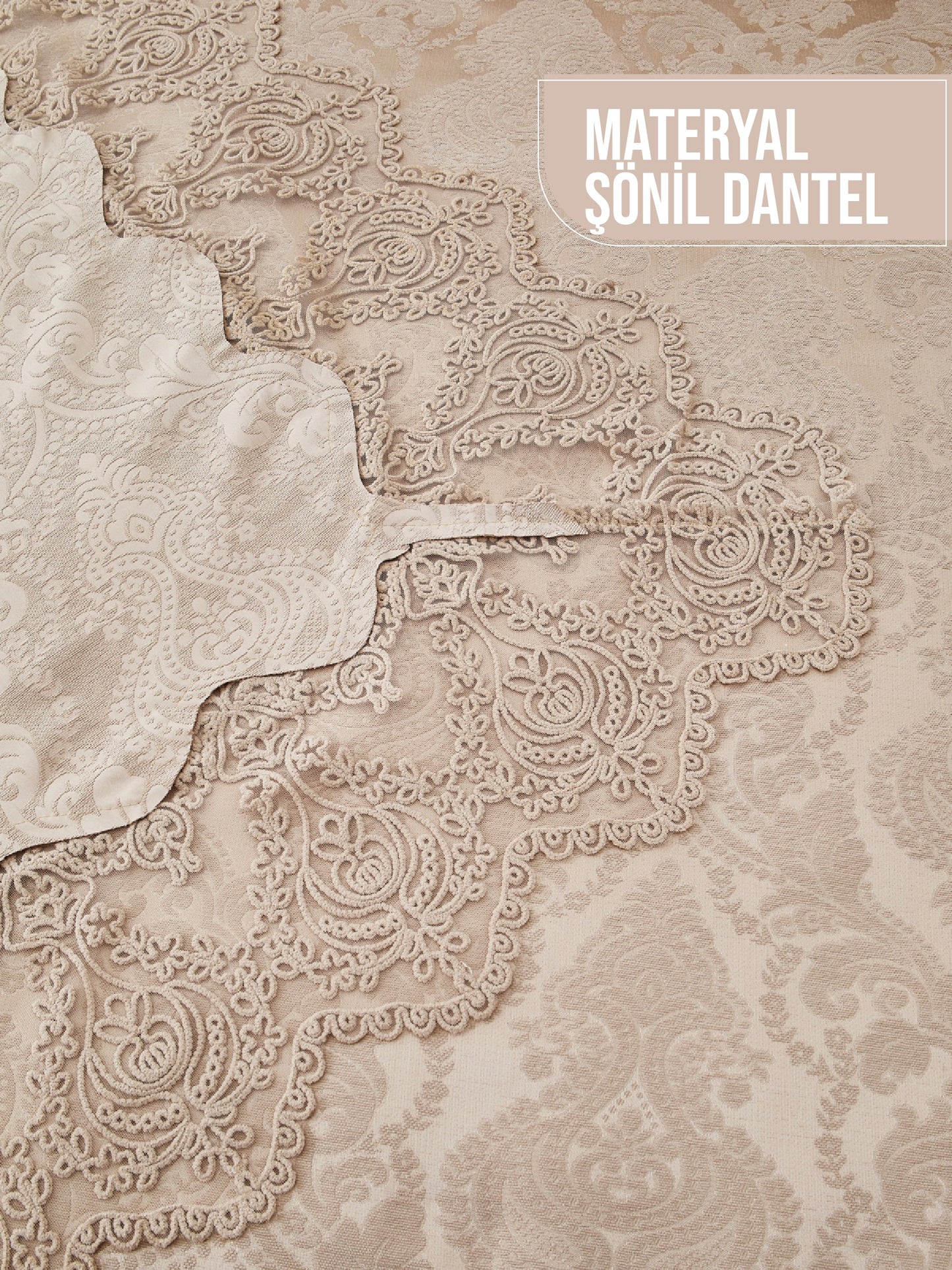 KC Home Aden Double French Lace Chenille Bedspread 260x260