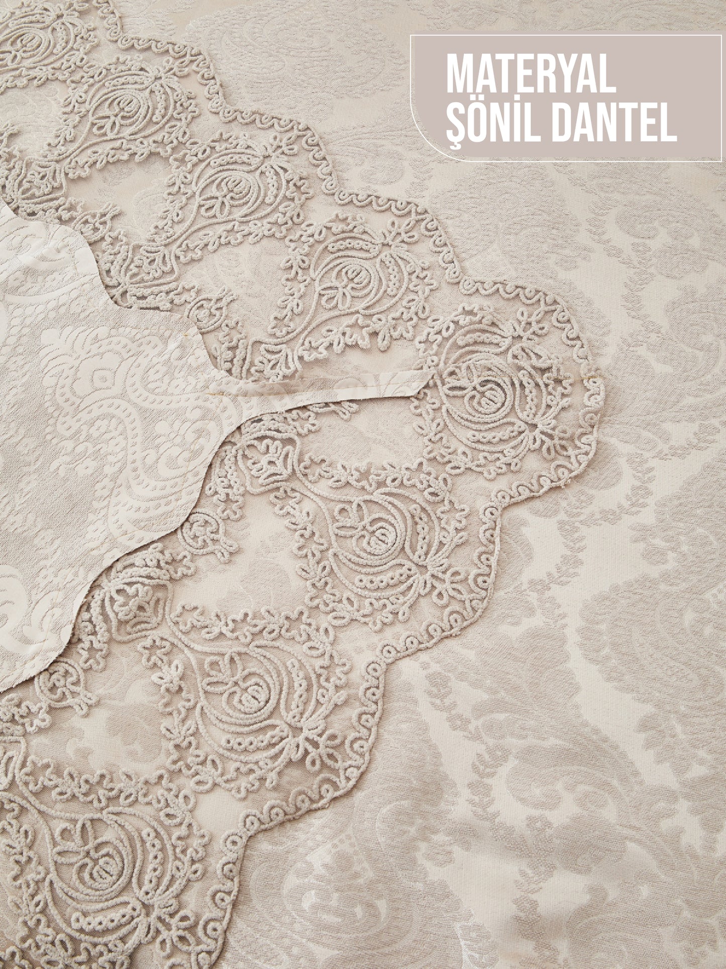 KC Home Aden Double French Lace Chenille Bedspread 260x260