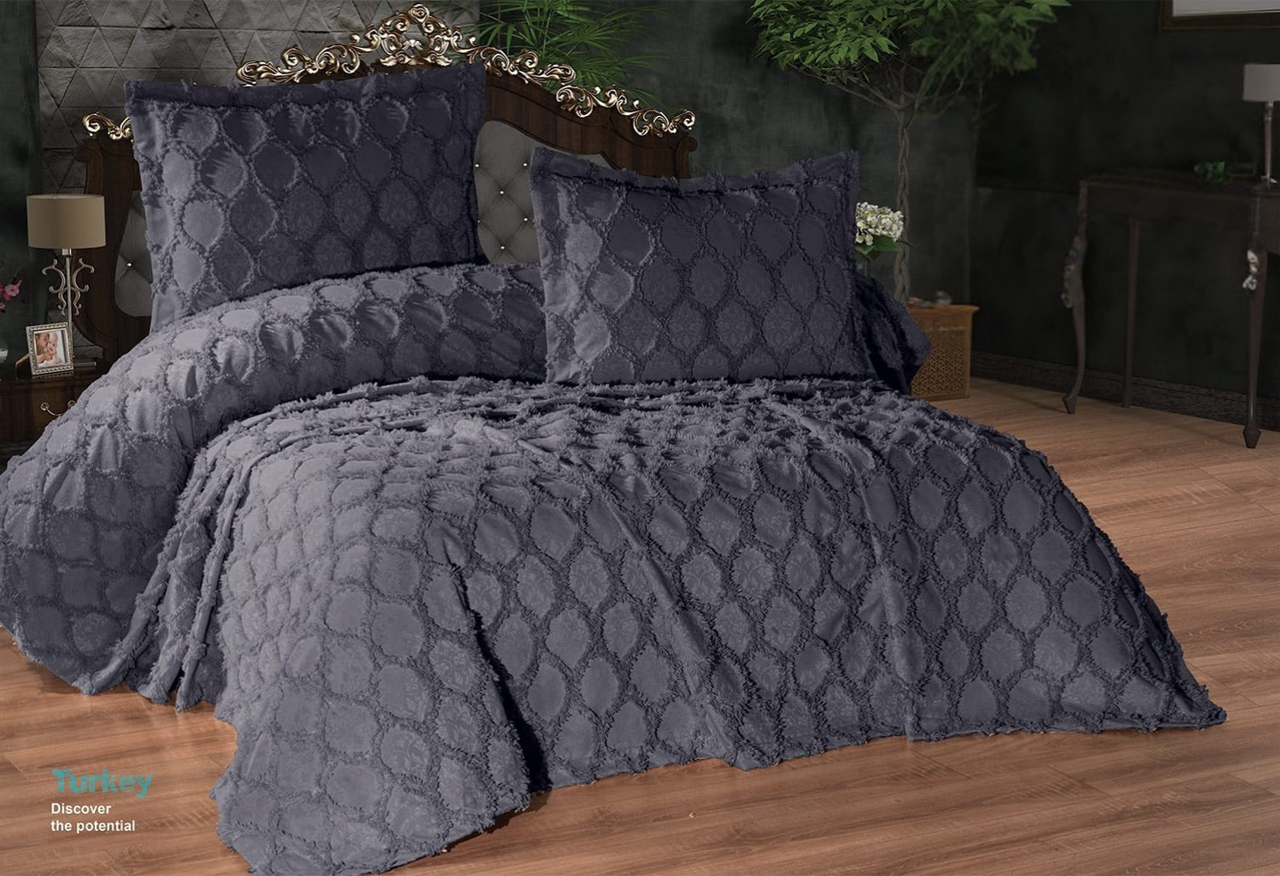 KC Home Dora Двойное покрывало из синели 240x260