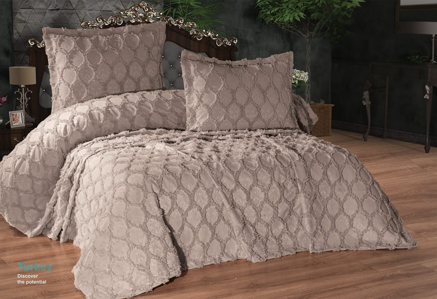 KC Home Dora Двойное покрывало из синели 240x260