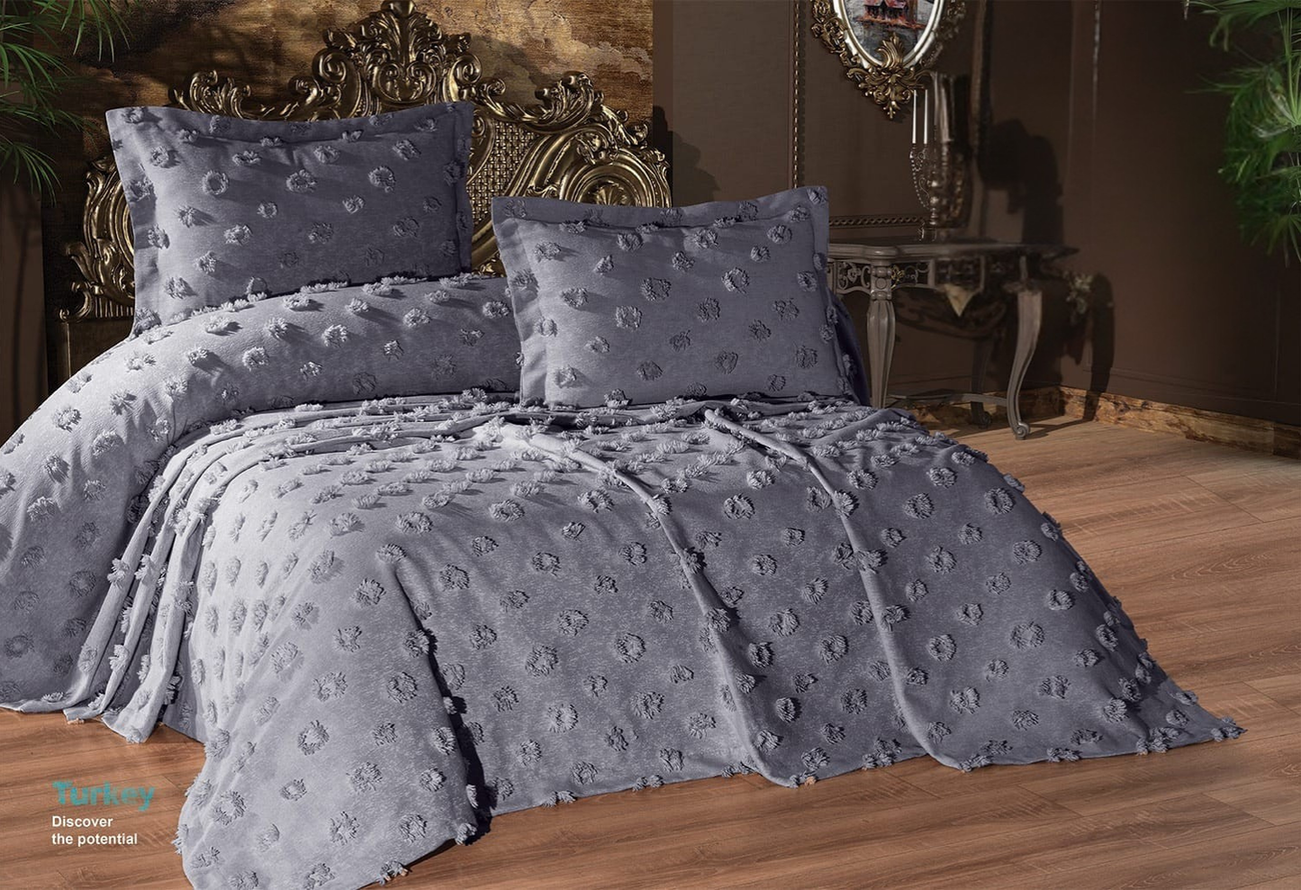 KC Home Dora Двойное покрывало из синели 240x260