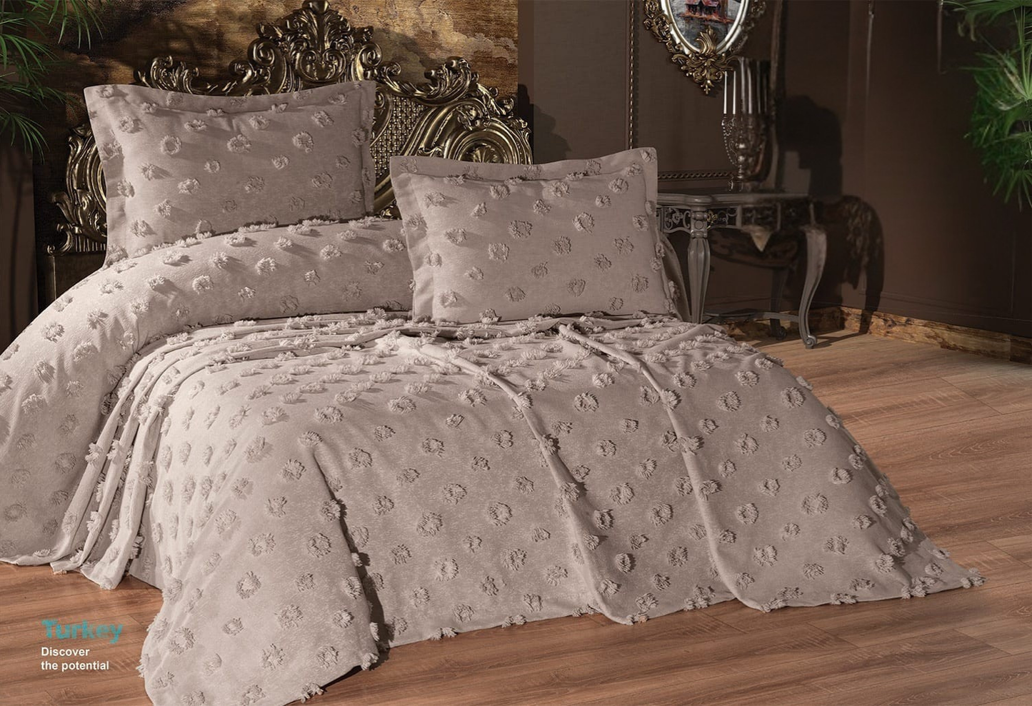 KC Home Dora Двойное покрывало из синели 240x260