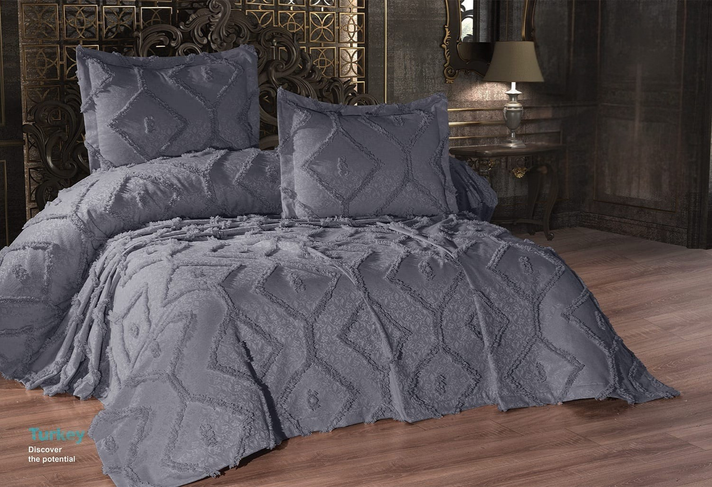 KC Home Dora Двойное покрывало из синели 240x260