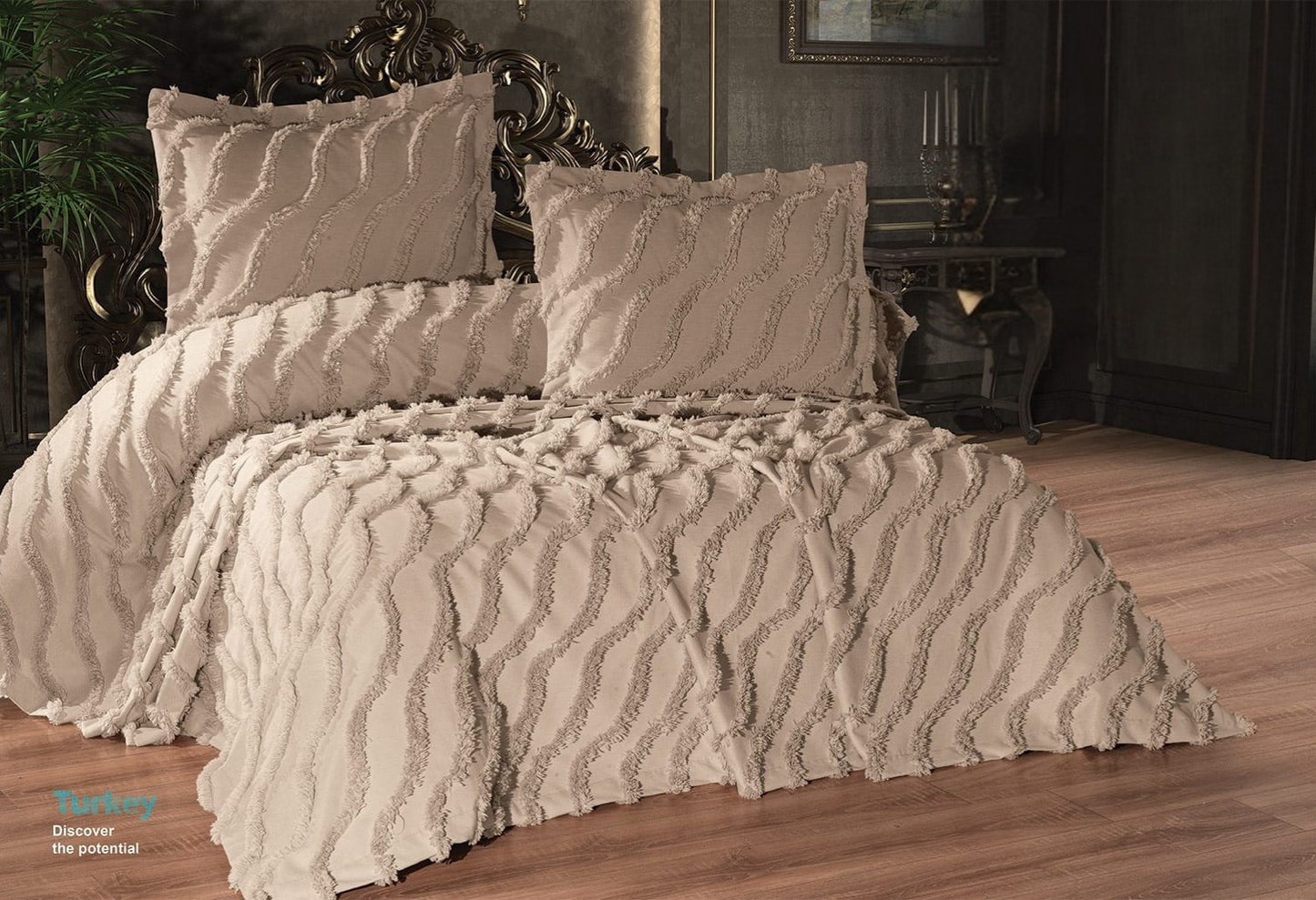 KC Home Dora Двойное покрывало из синели 240x260