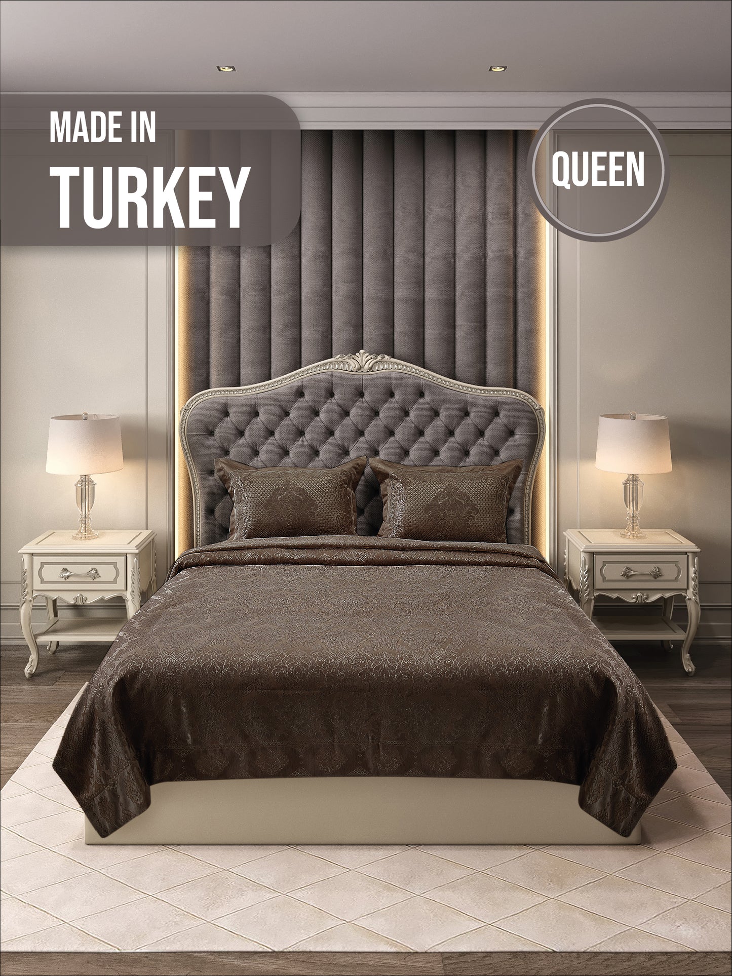 KC Home Venüs Çift Kişilik Şönil Yatak Örtüsü 240x260