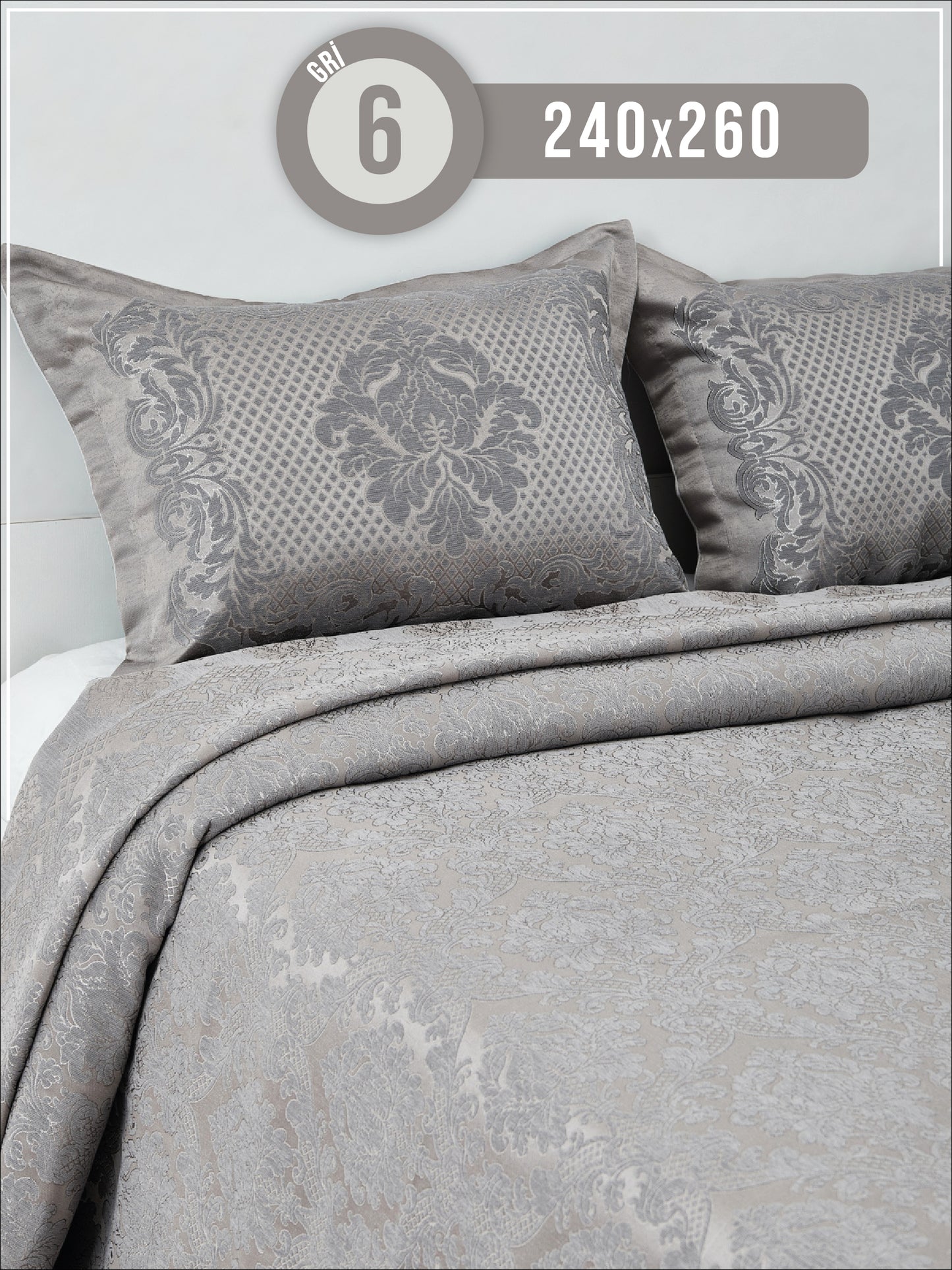 KC Home Venüs Çift Kişilik Şönil Yatak Örtüsü 240x260