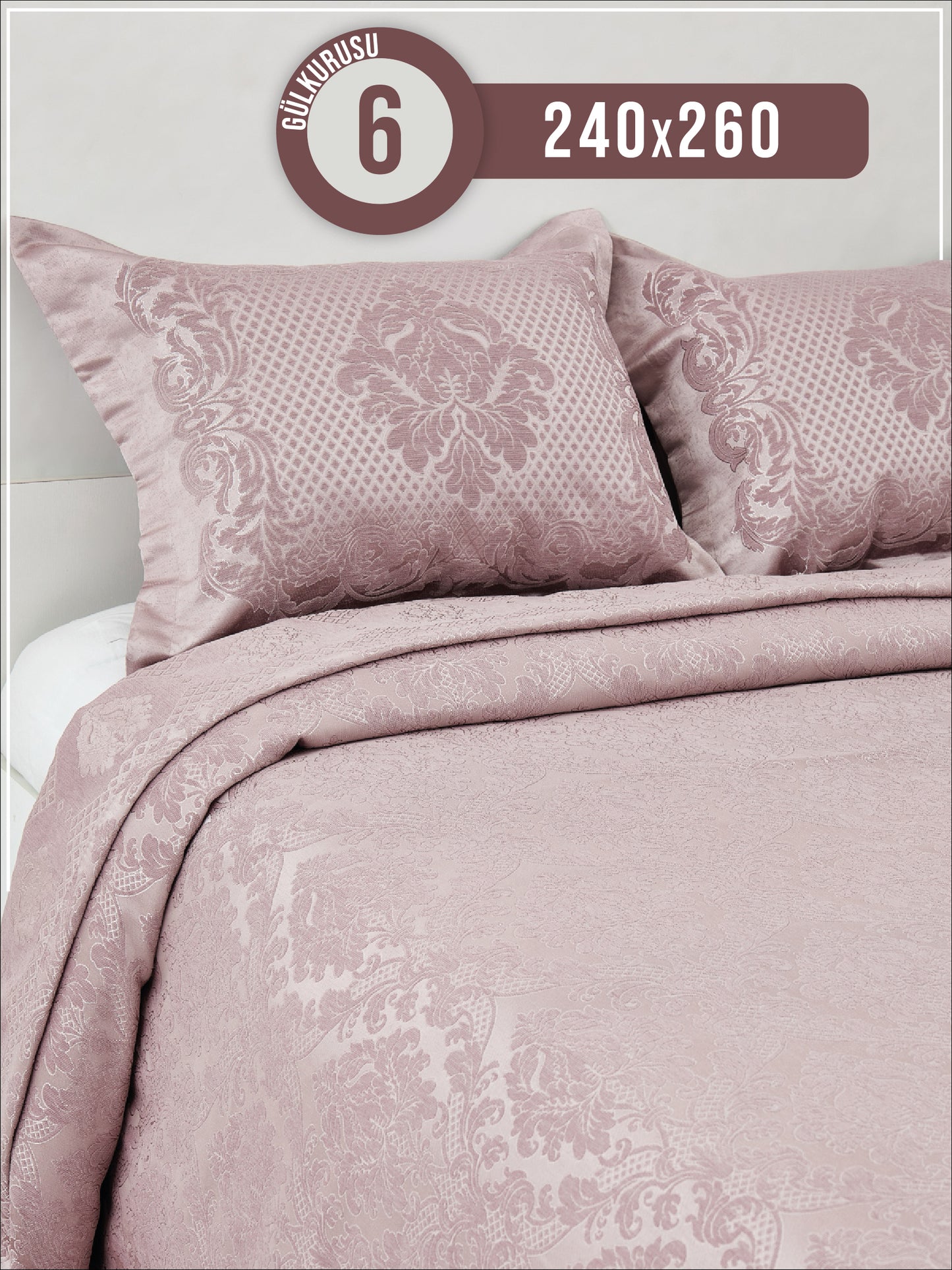 KC Home Venüs Çift Kişilik Şönil Yatak Örtüsü 240x260