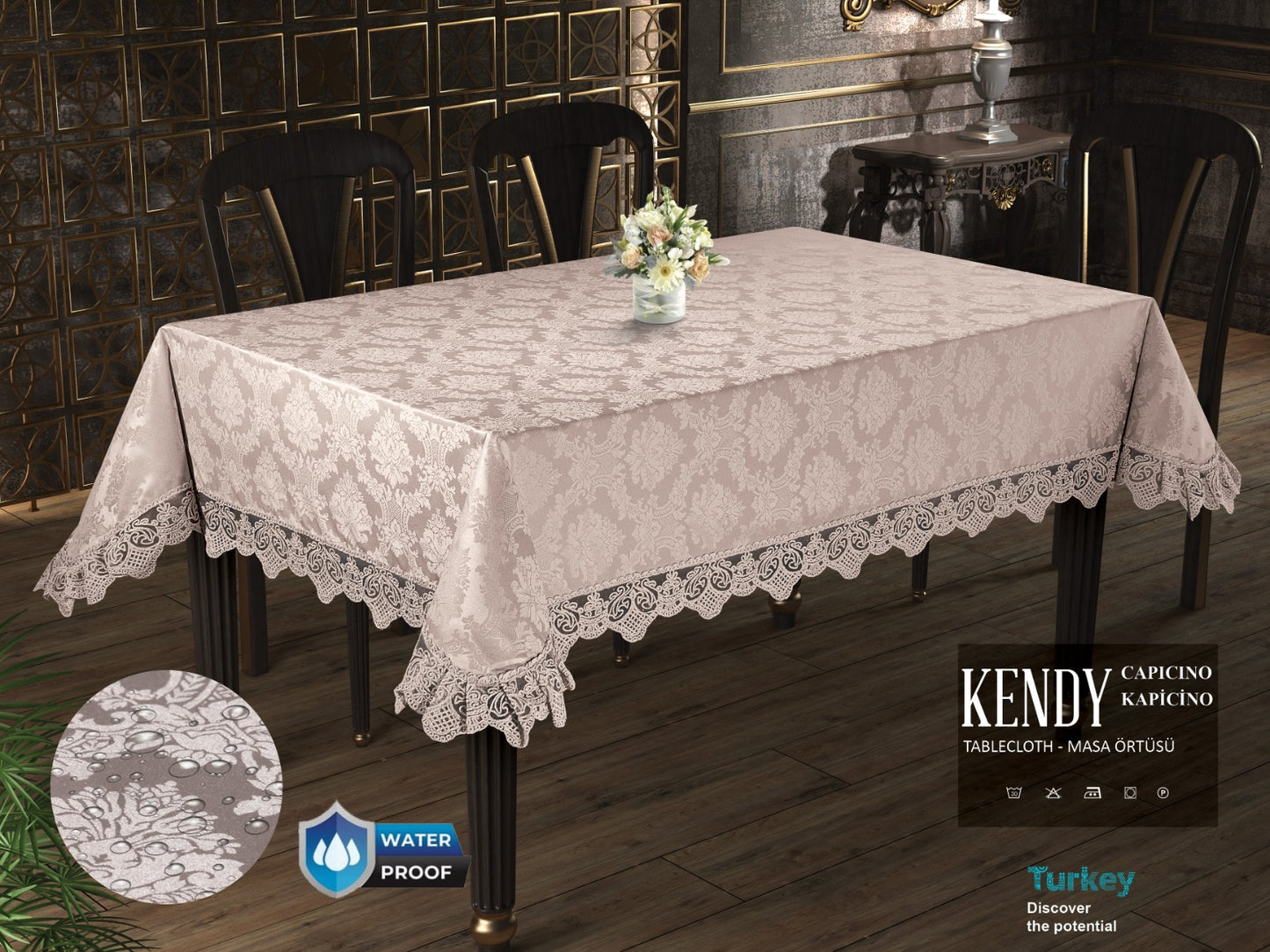 KC Home Kendy Беззаботная роскошная французская кружевная скатерть