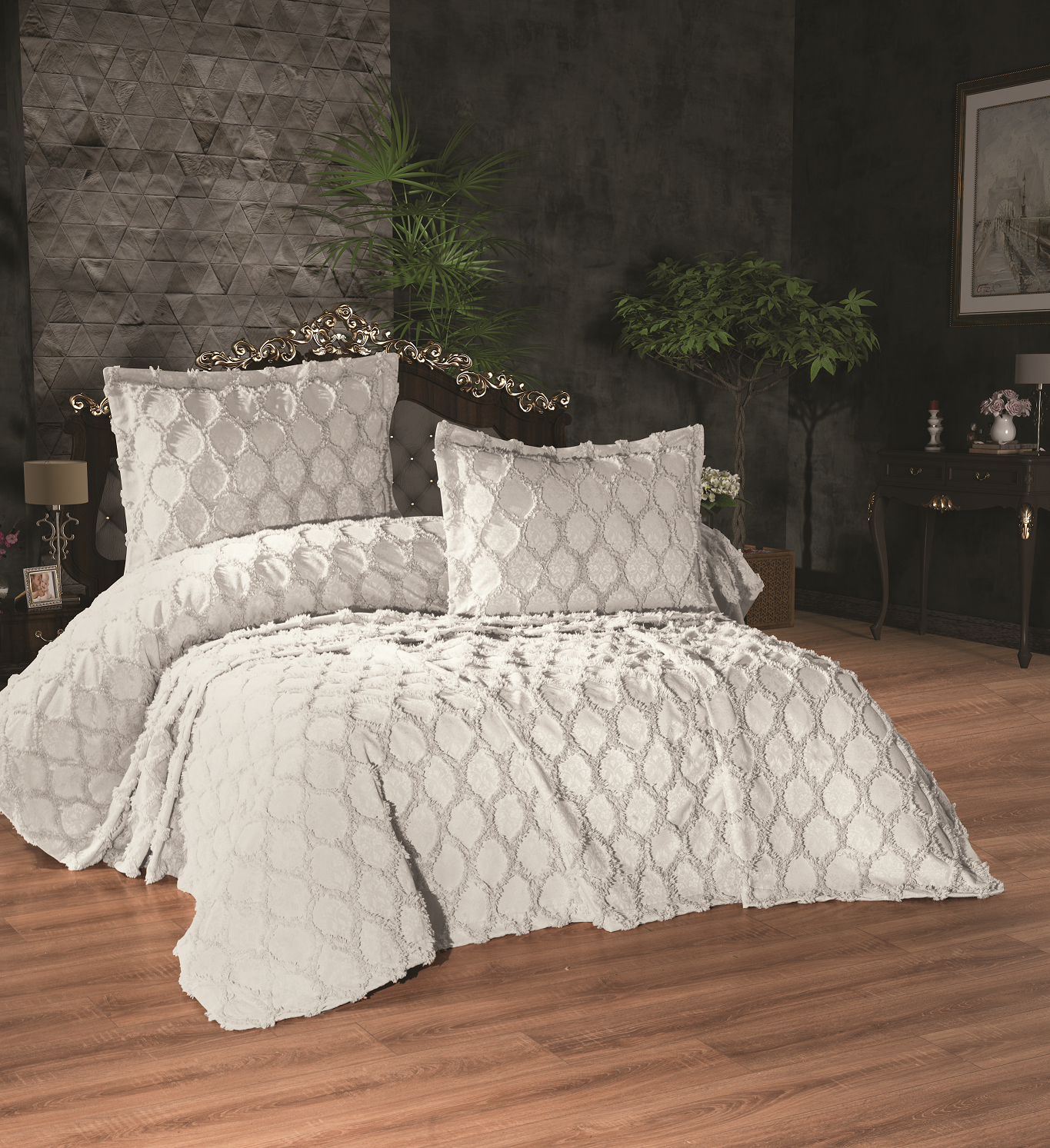 KC Home Dora Двойное покрывало из синели 240x260