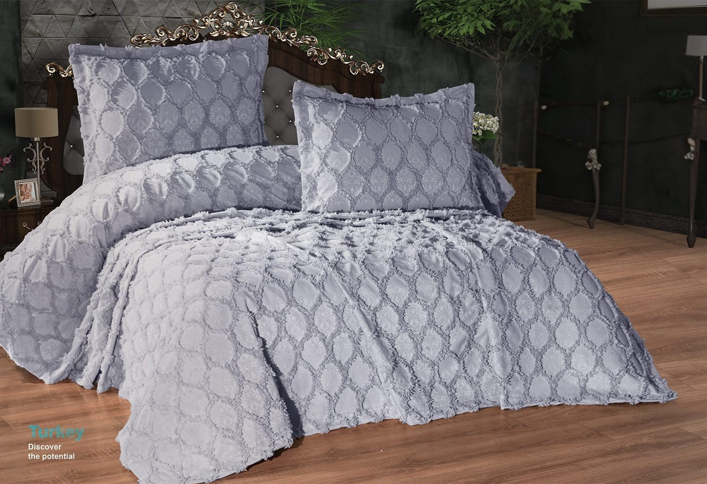 KC Home Dora Двойное покрывало из синели 240x260