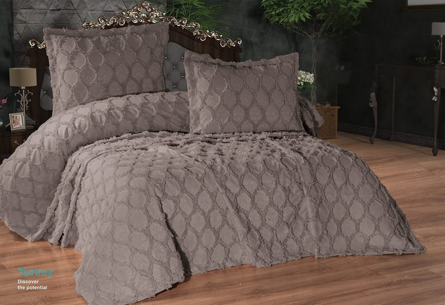KC Home Dora Двойное покрывало из синели 240x260