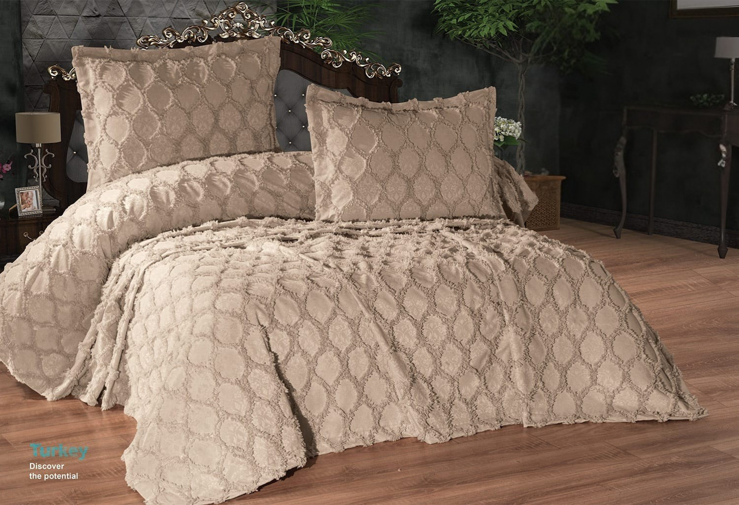 KC Home Dora Двойное покрывало из синели 240x260