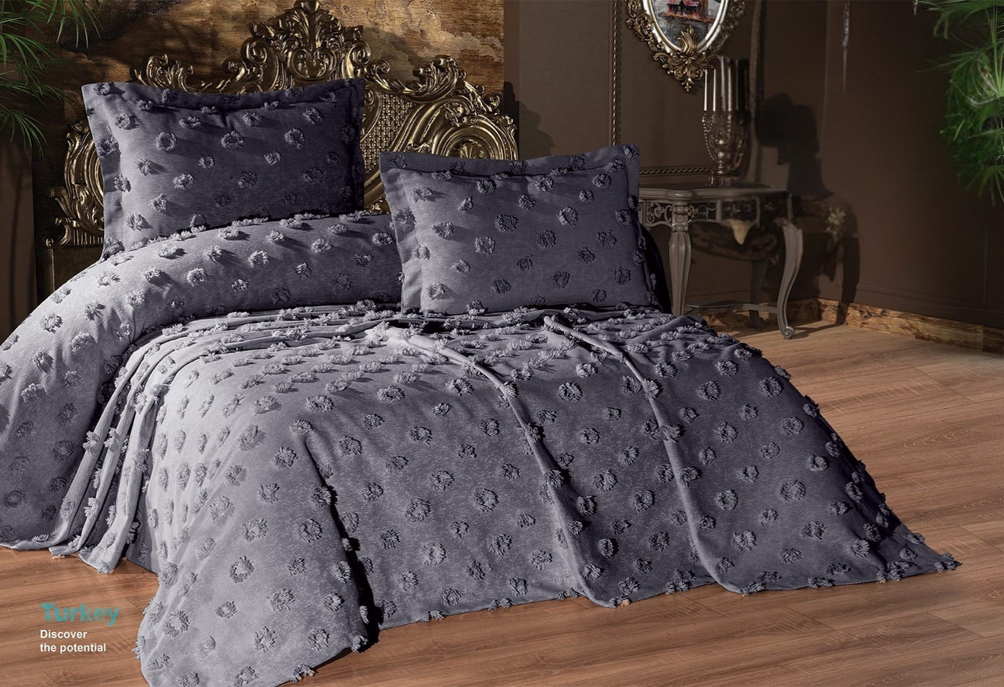 KC Home Dora Двойное покрывало из синели 240x260