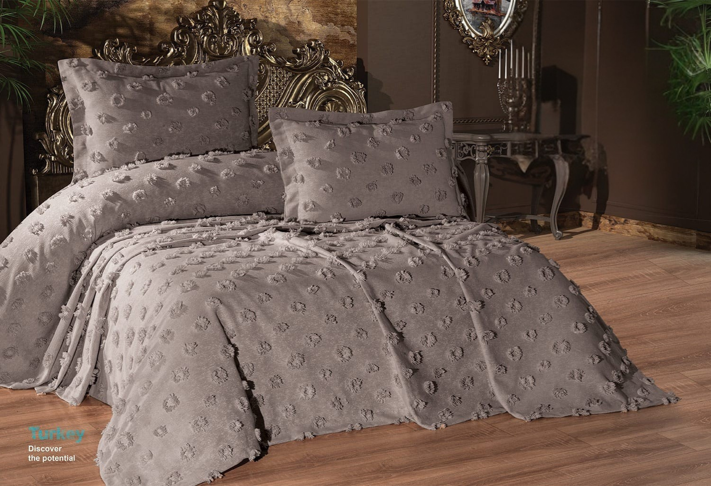 KC Home Dora Двойное покрывало из синели 240x260