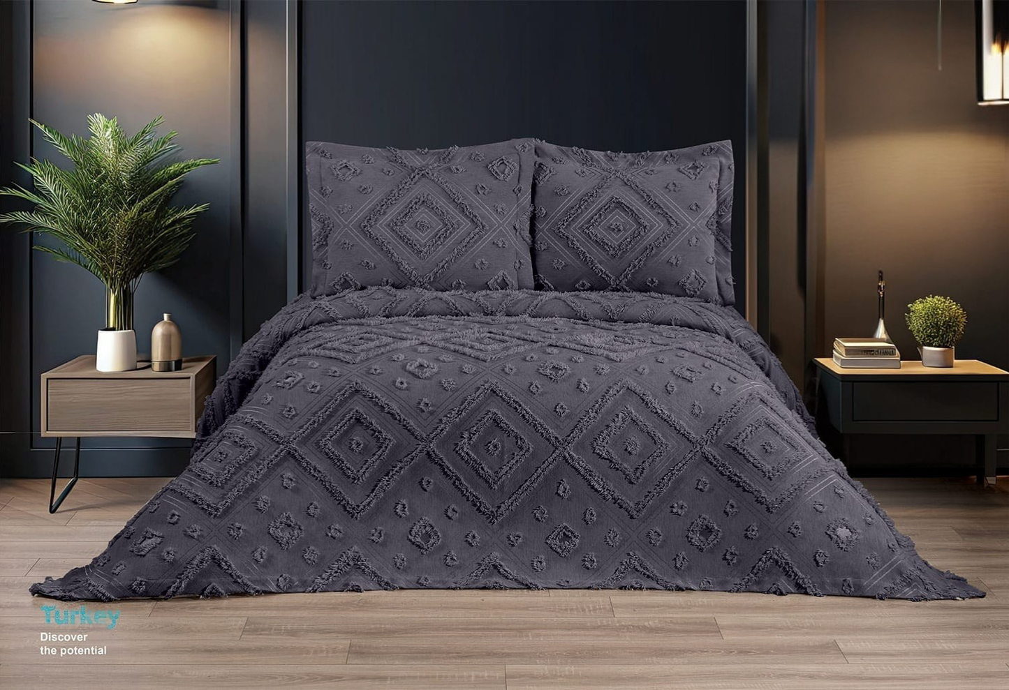 KC Home Dora Двойное покрывало из синели 240x260