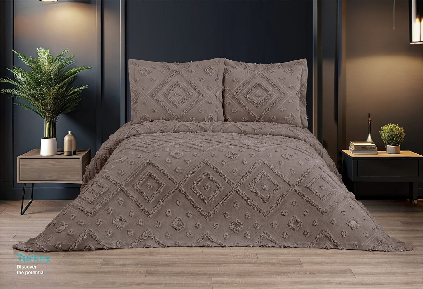 KC Home Dora Двойное покрывало из синели 240x260