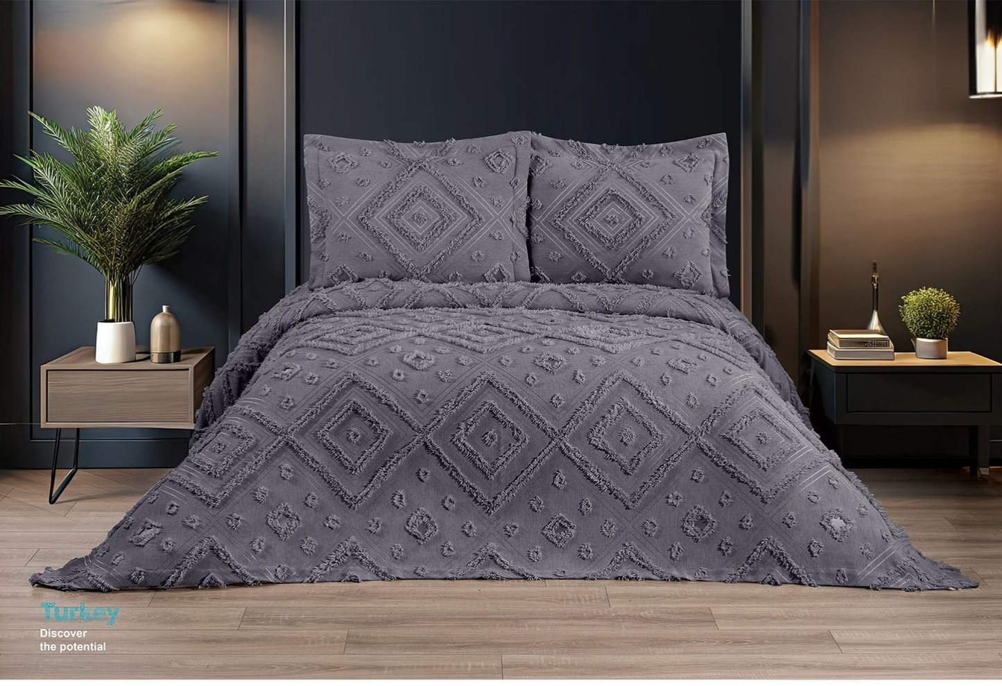 KC Home Dora Двойное покрывало из синели 240x260