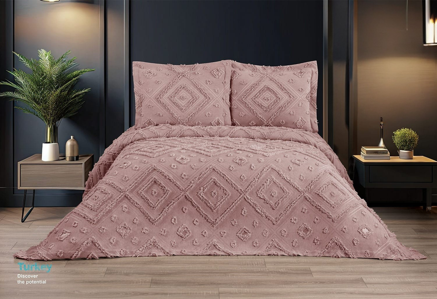 KC Home Dora Двойное покрывало из синели 240x260