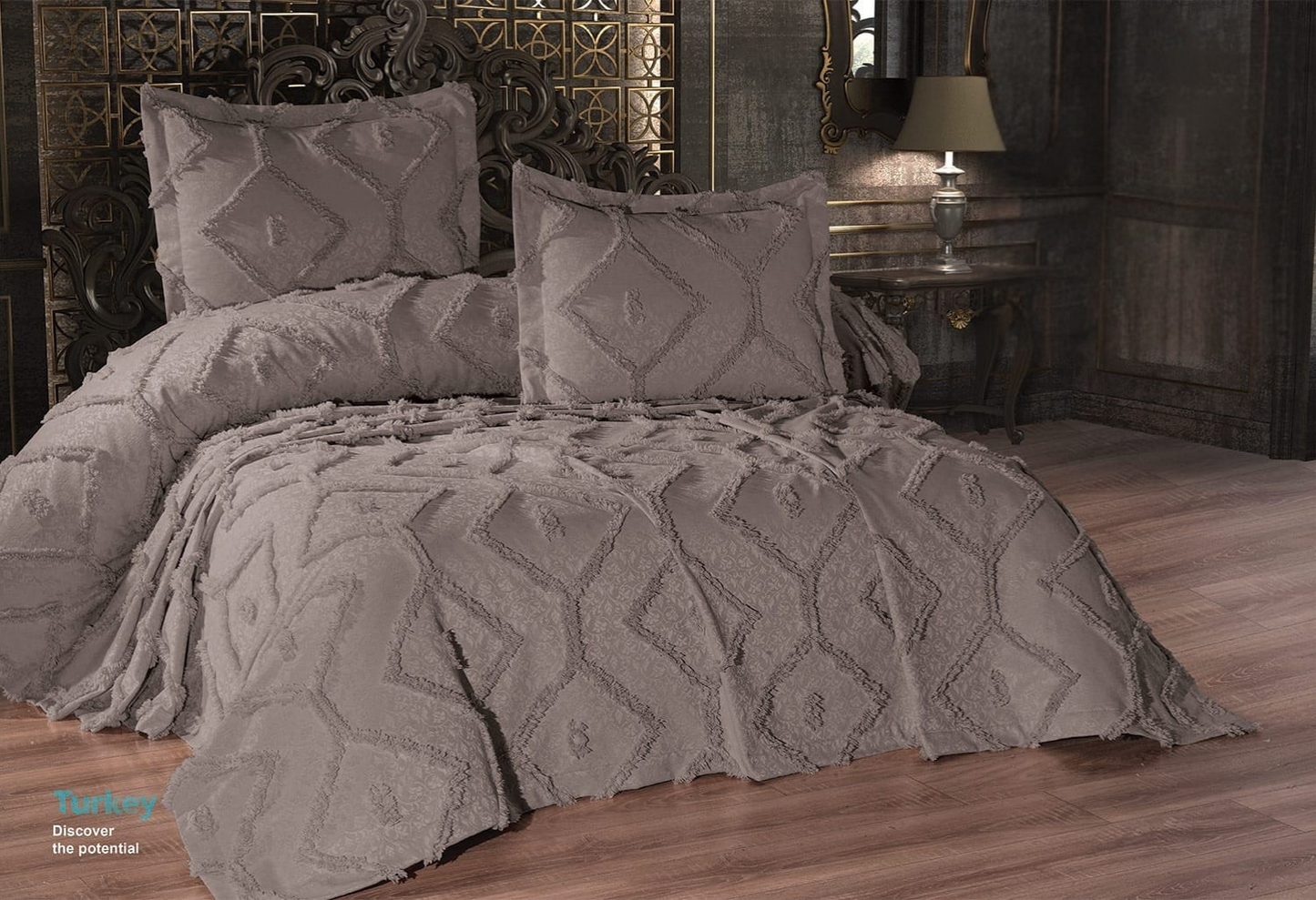 KC Home Dora Двойное покрывало из синели 240x260