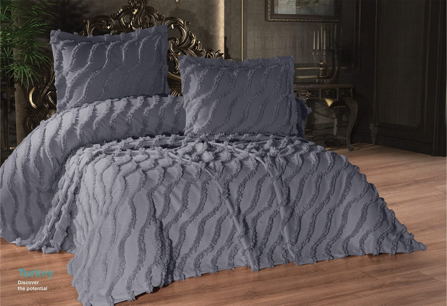 KC Home Dora Двойное покрывало из синели 240x260