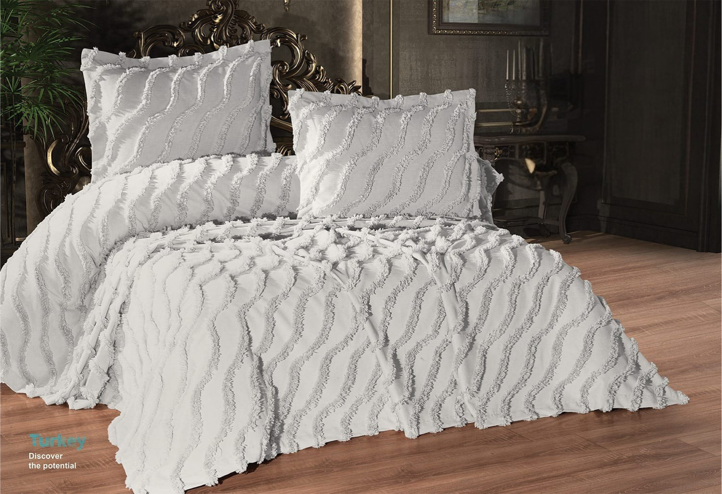KC Home Dora Двойное покрывало из синели 240x260